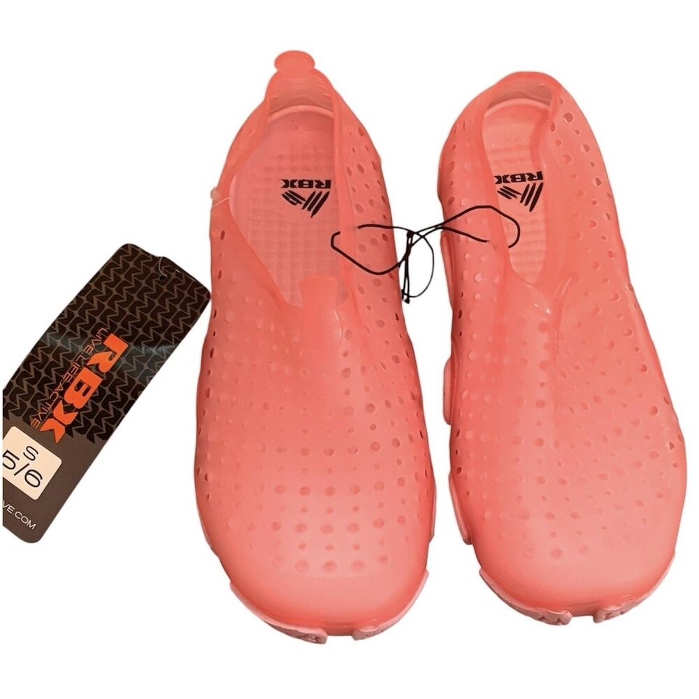 RBX Active Size 5/6  Water Shoes Pink Flexible Fade Resistant Quick Drying NWT